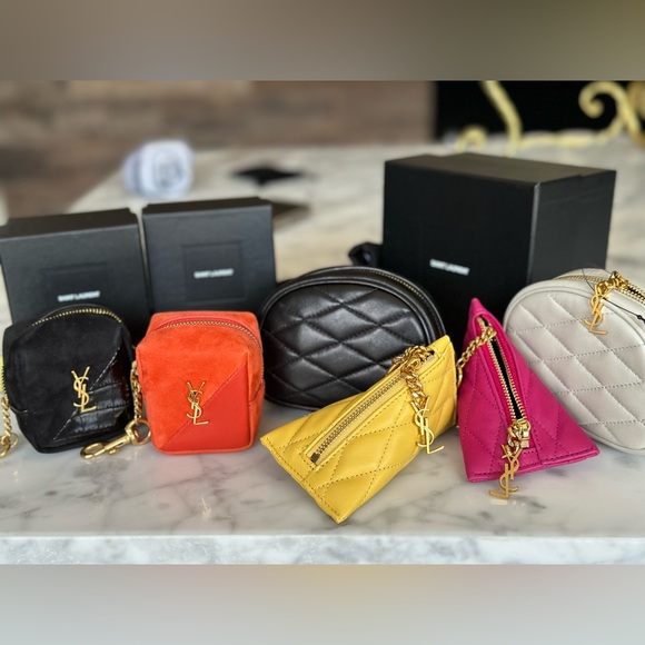 Saint Laurent Handbags - 🔥SOLD 🔥Saint Laurent cube bag charm AirPod case coin case mini pouch